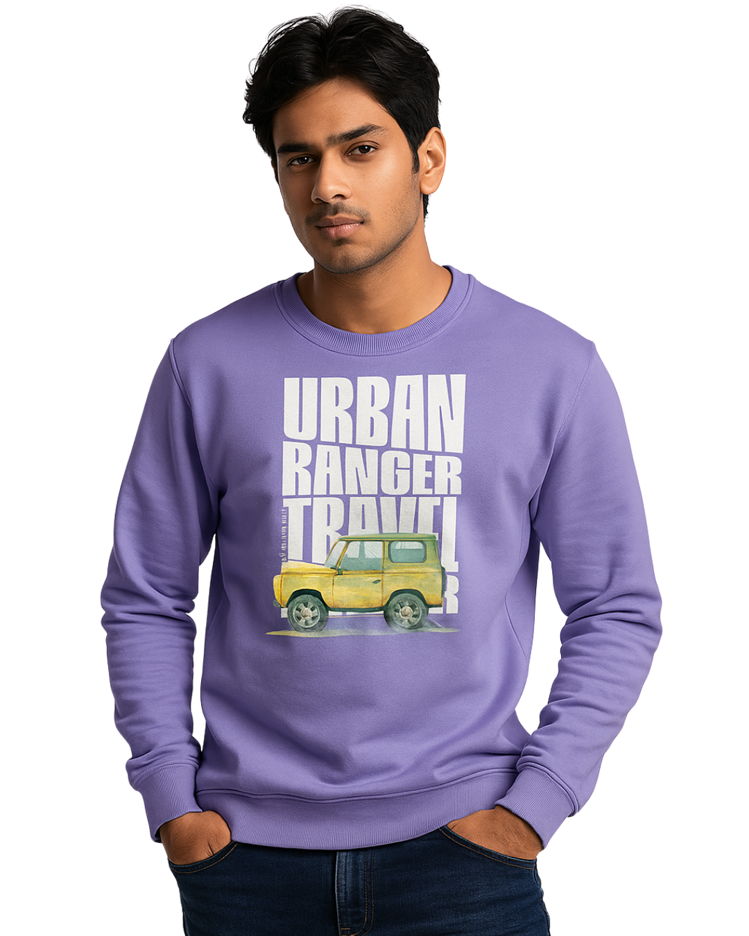 Men’s Purple Sweatshirt – Urban Traveler