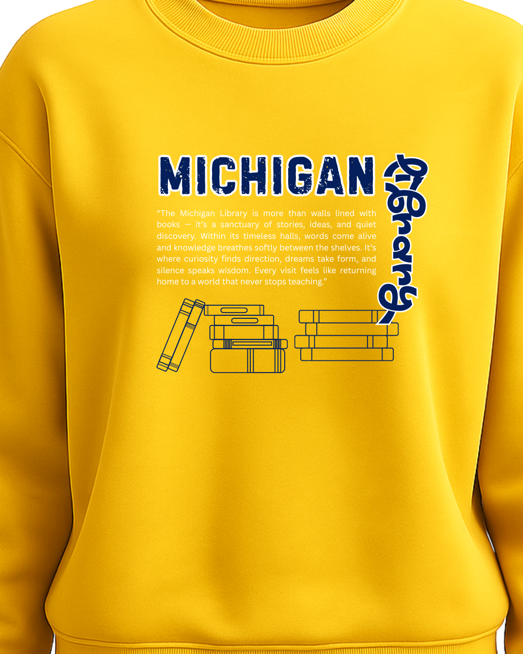 Women’s Oversized Michigan Sweatshirt – Chrome Yellow