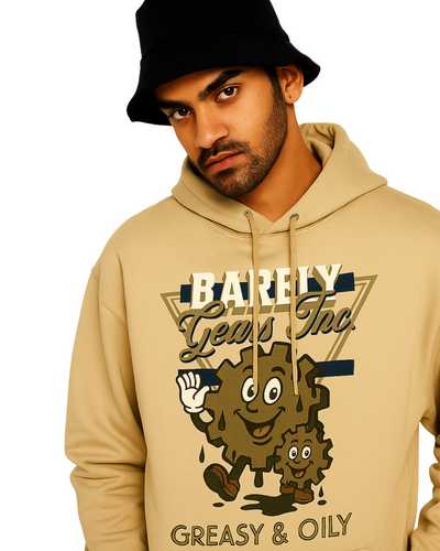 BarelyStylish Beige Hoodie for Men