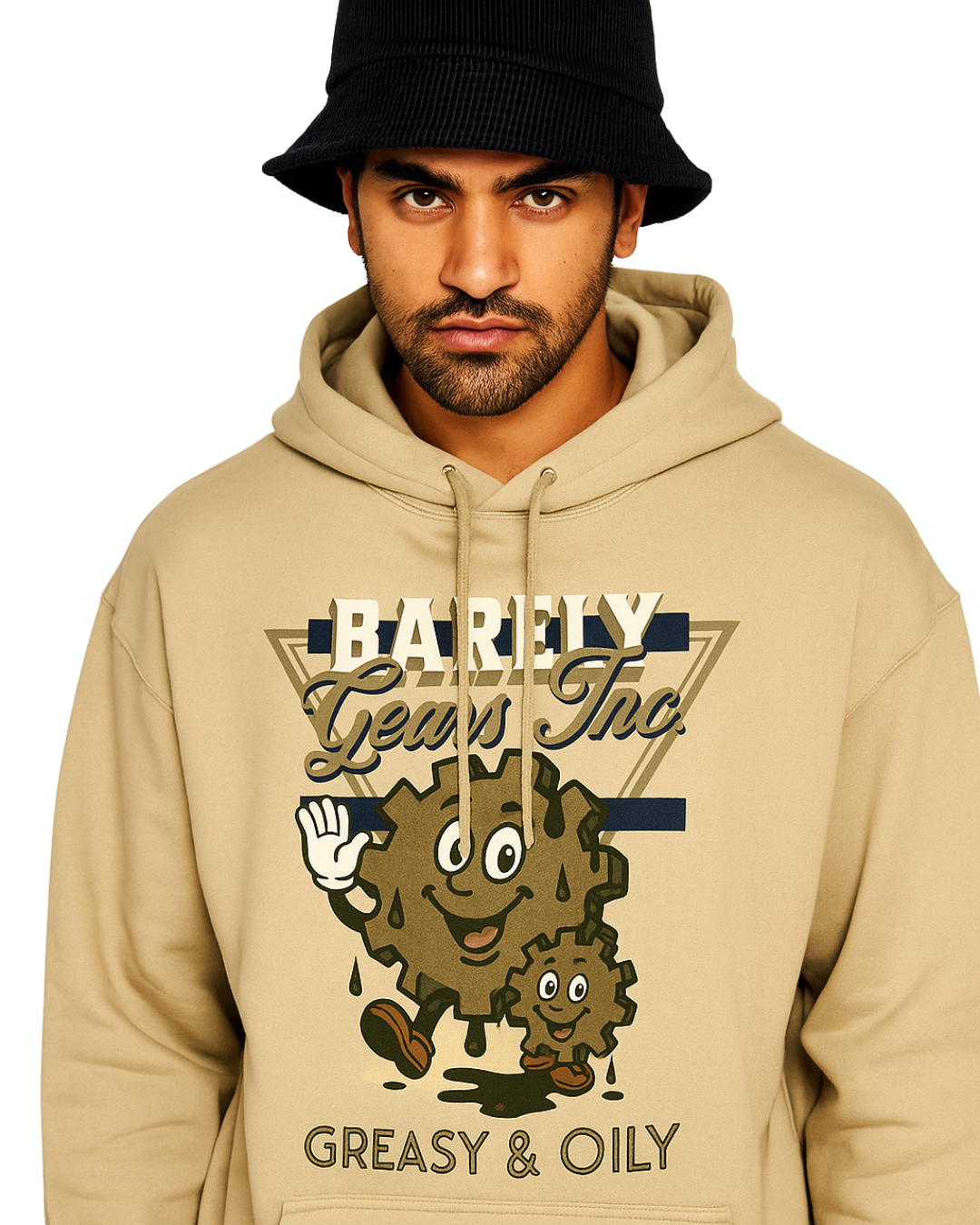 Men’s Oversized Sweatshirt Hoodie – Greasy & Oily