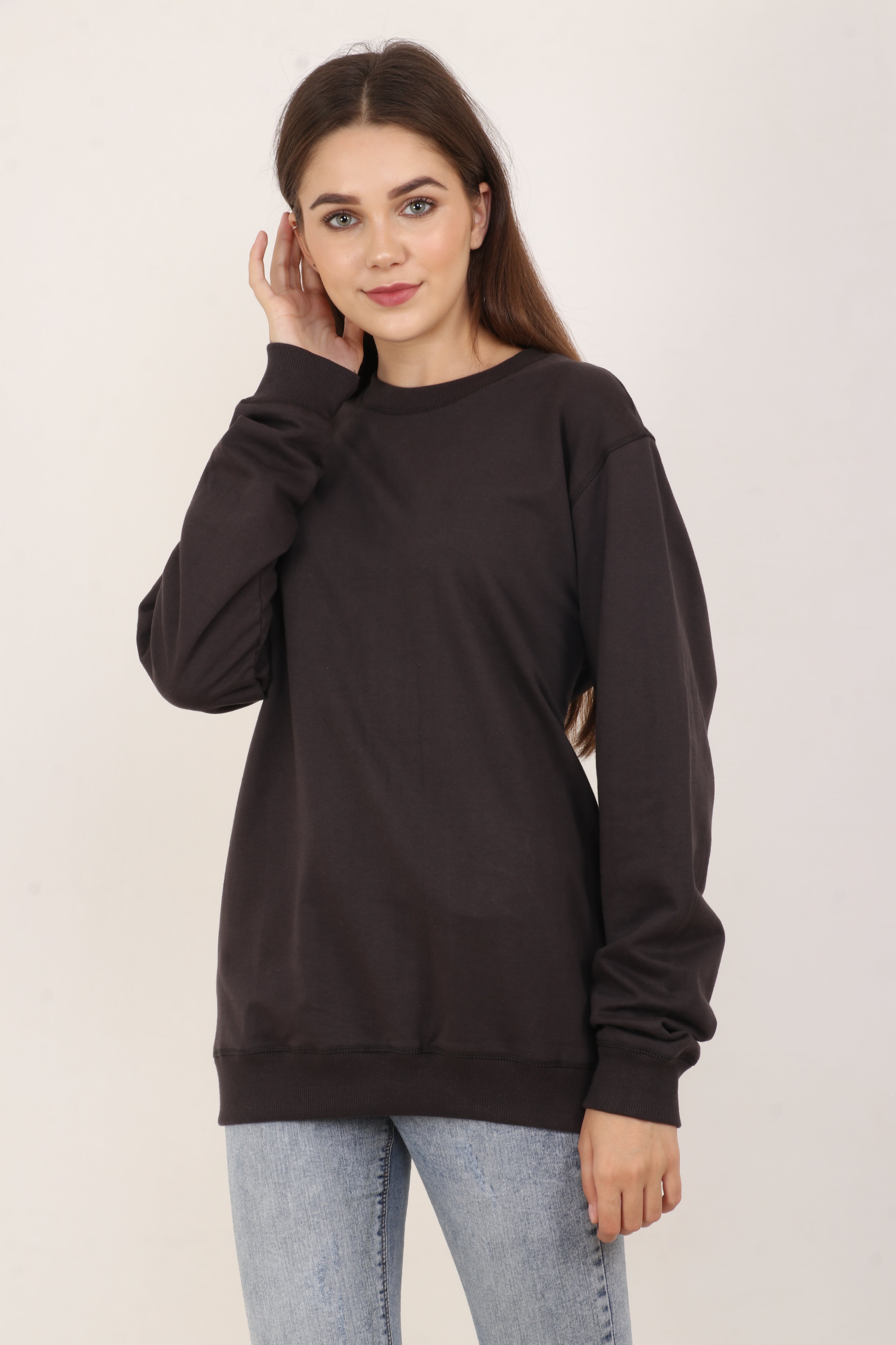 BarelyStylish Women’s Sweatshirt – Brown Classic