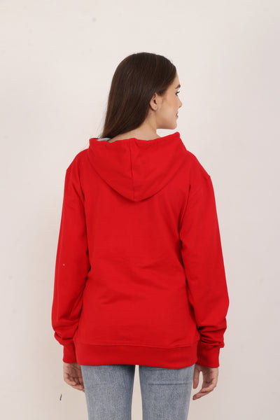 Trendy Hoodie Red for Women by BarelyStylish
