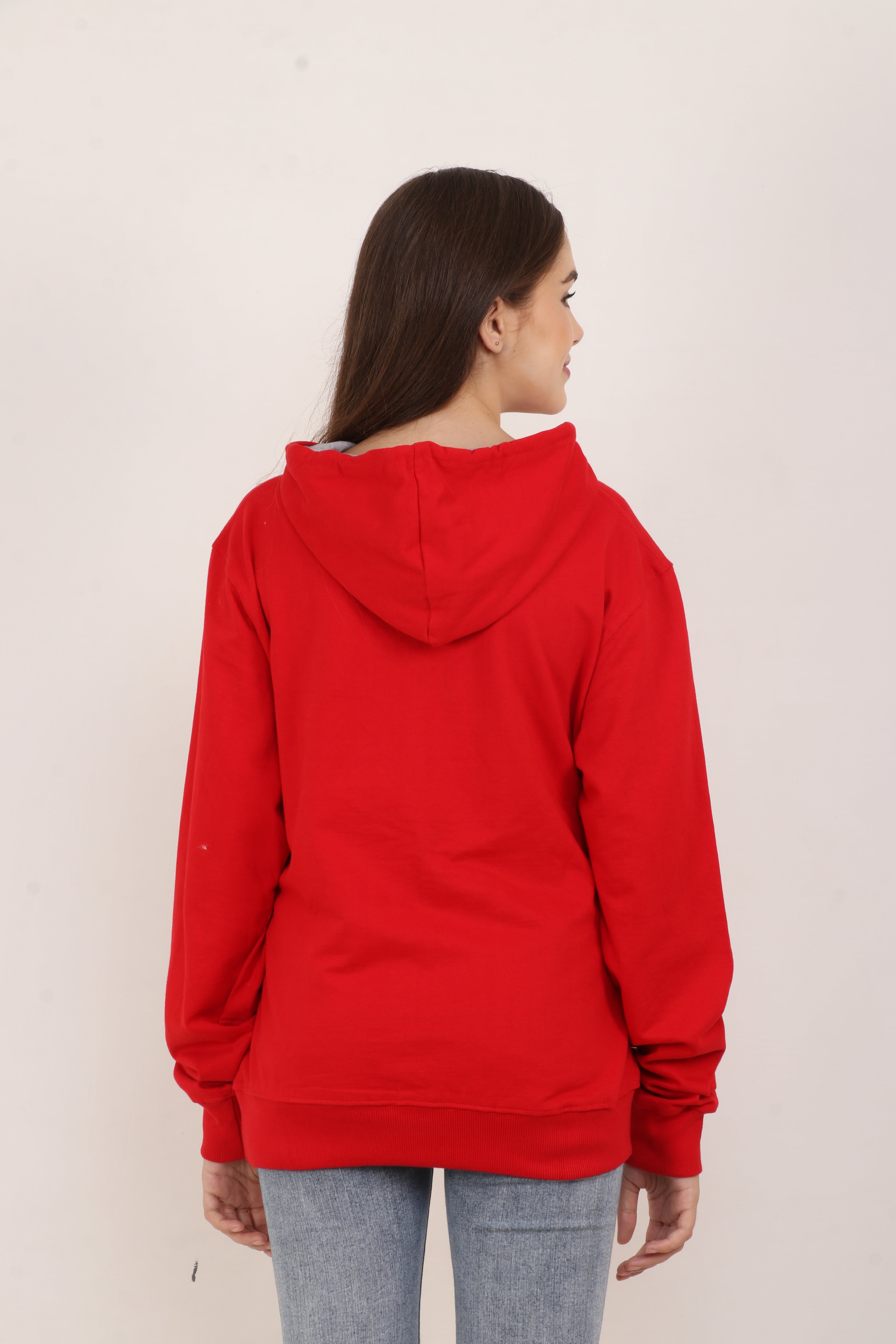 BarelyStylish Crimson Oversized Hoodie