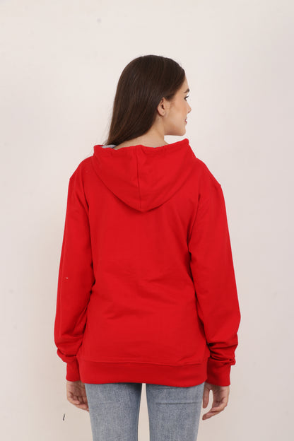 BarelyStylish Crimson Oversized Hoodie