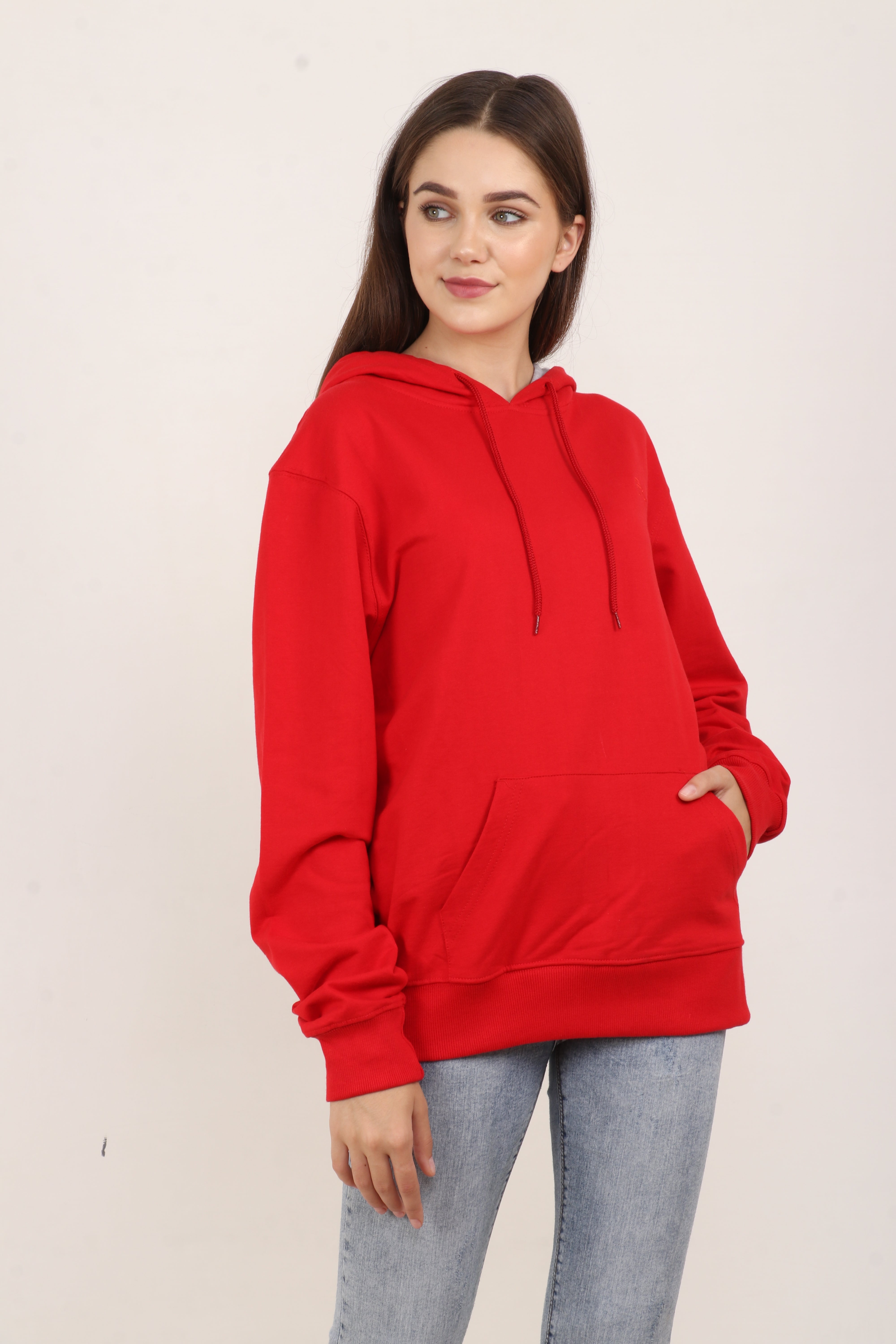 BarelyStylish Crimson Oversized Hoodie