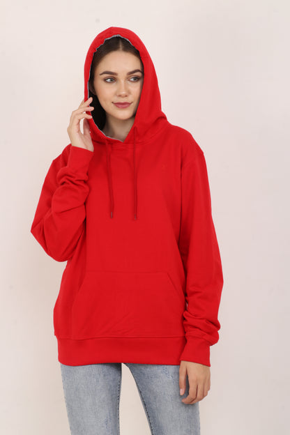 BarelyStylish Crimson Oversized Hoodie