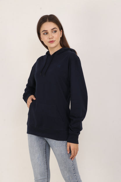 BarelyStylish Oversized Navy Hoodie – Classic