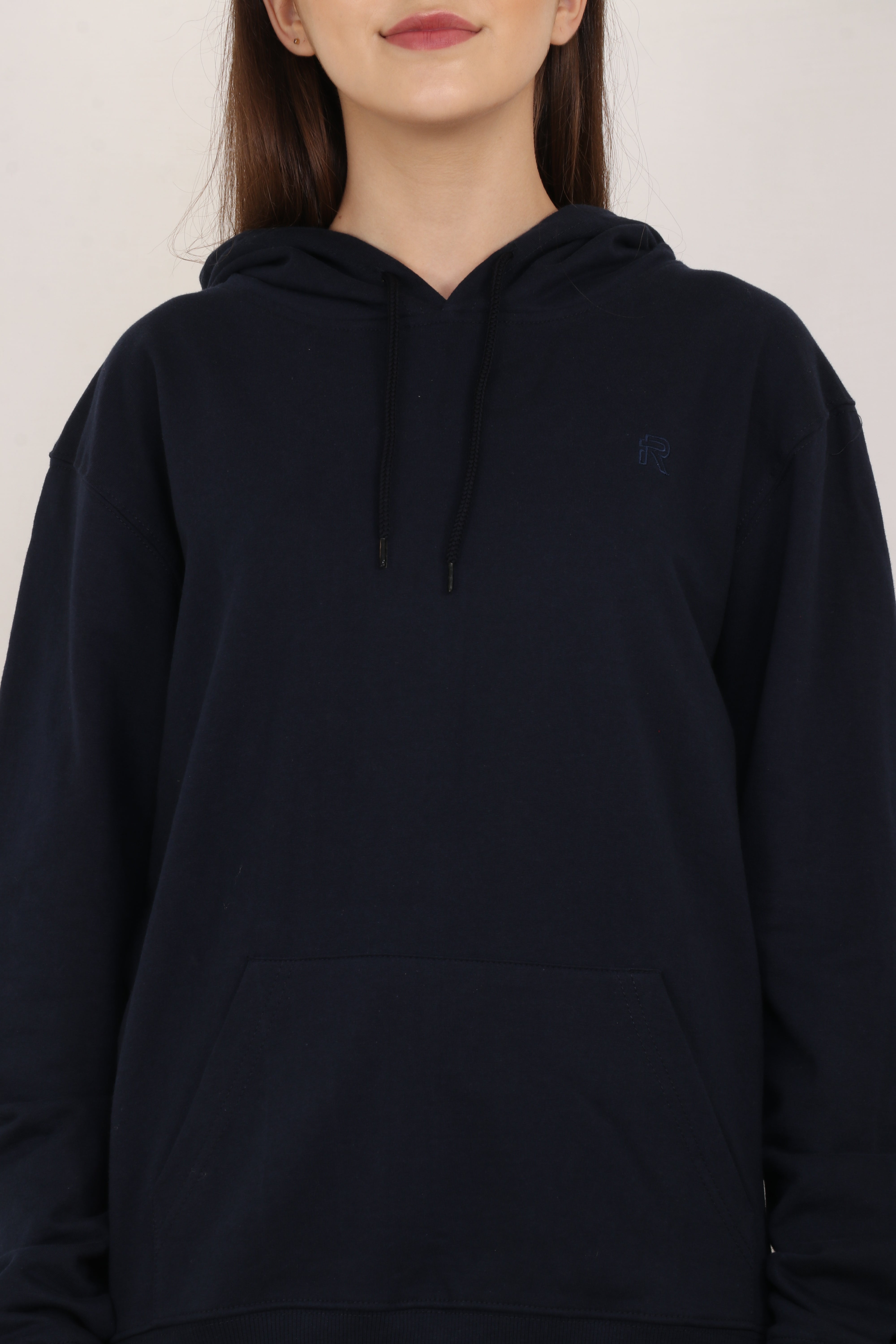 BarelyStylish Oversized Navy Hoodie – Classic