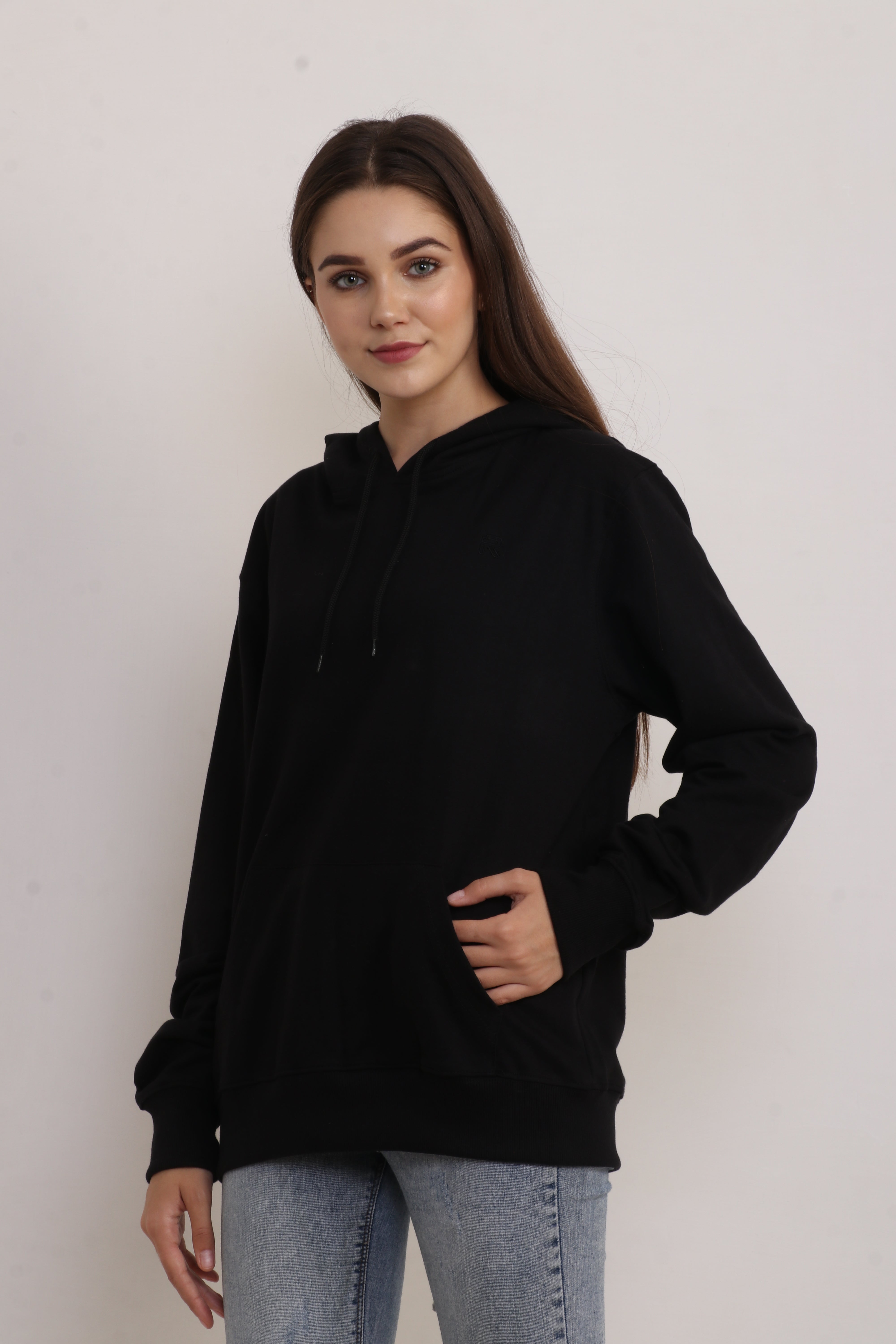 BarelyStylish Black Oversized Hoodie