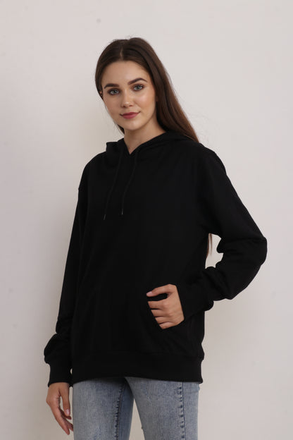 BarelyStylish Black Oversized Hoodie