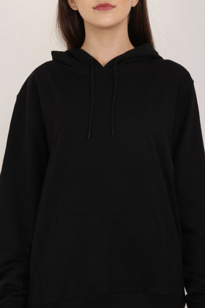 Plain Black Hoodie for Women by BarelyStylish