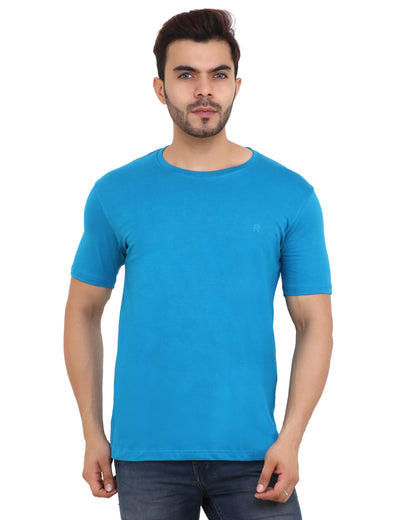 Round Neck Sky Blue TShirt for Men