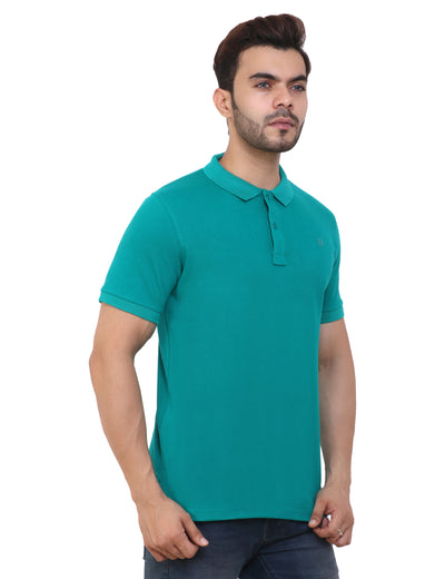 Premium Green Cotton Polo TShirt for Men