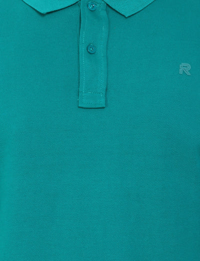Cotton Blend Polo Green Tshirt for Men