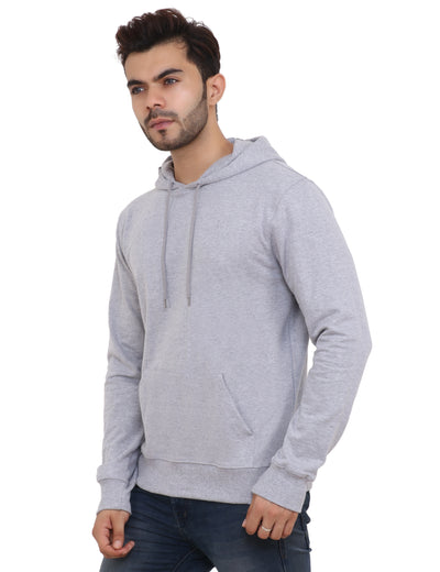 Bestseller Steel Grey Fleece Hoodie for Men