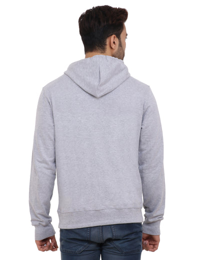 Back Profile Steel Grey Hoodie for Men