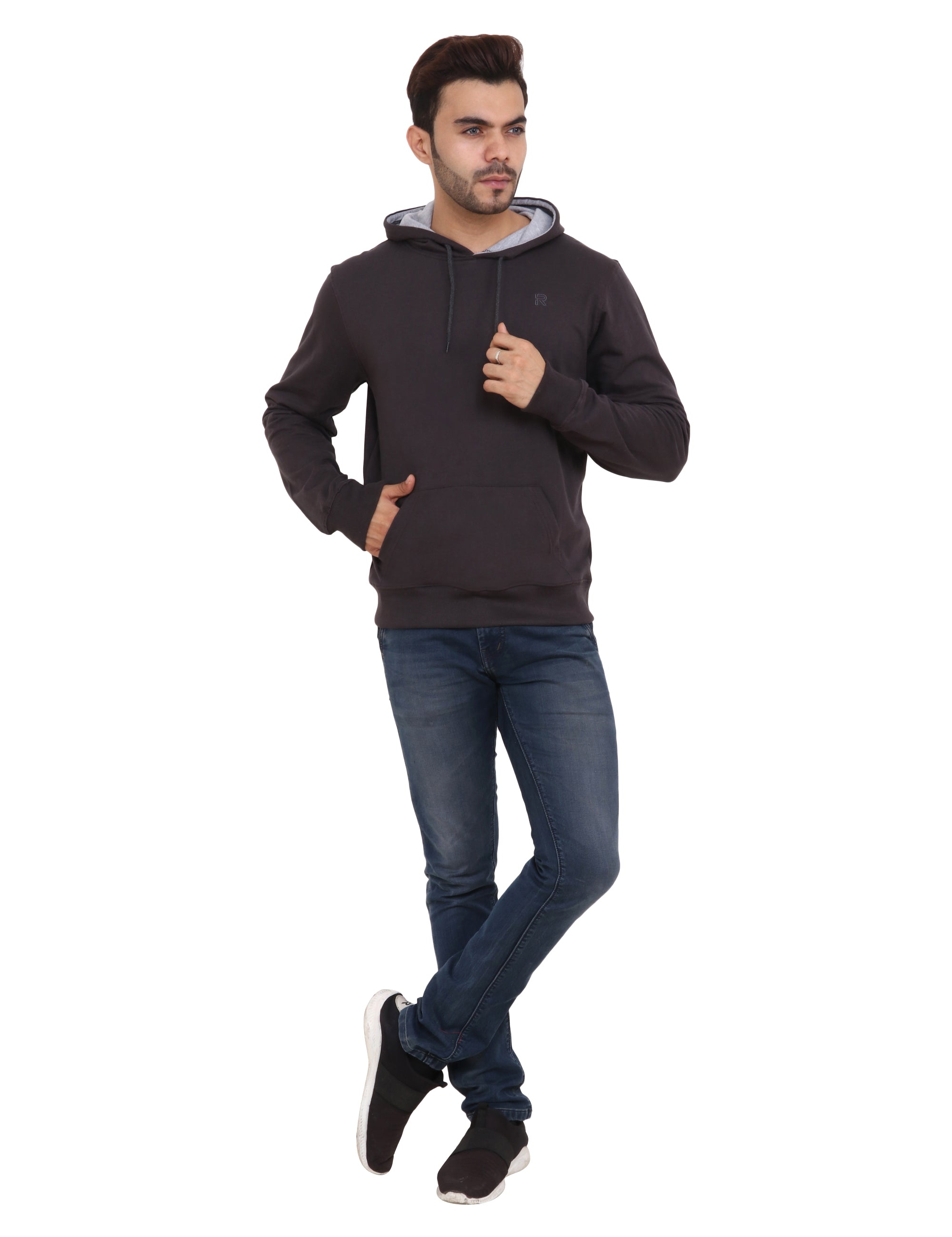 All Weather Cotton Blend Brown Hoodie