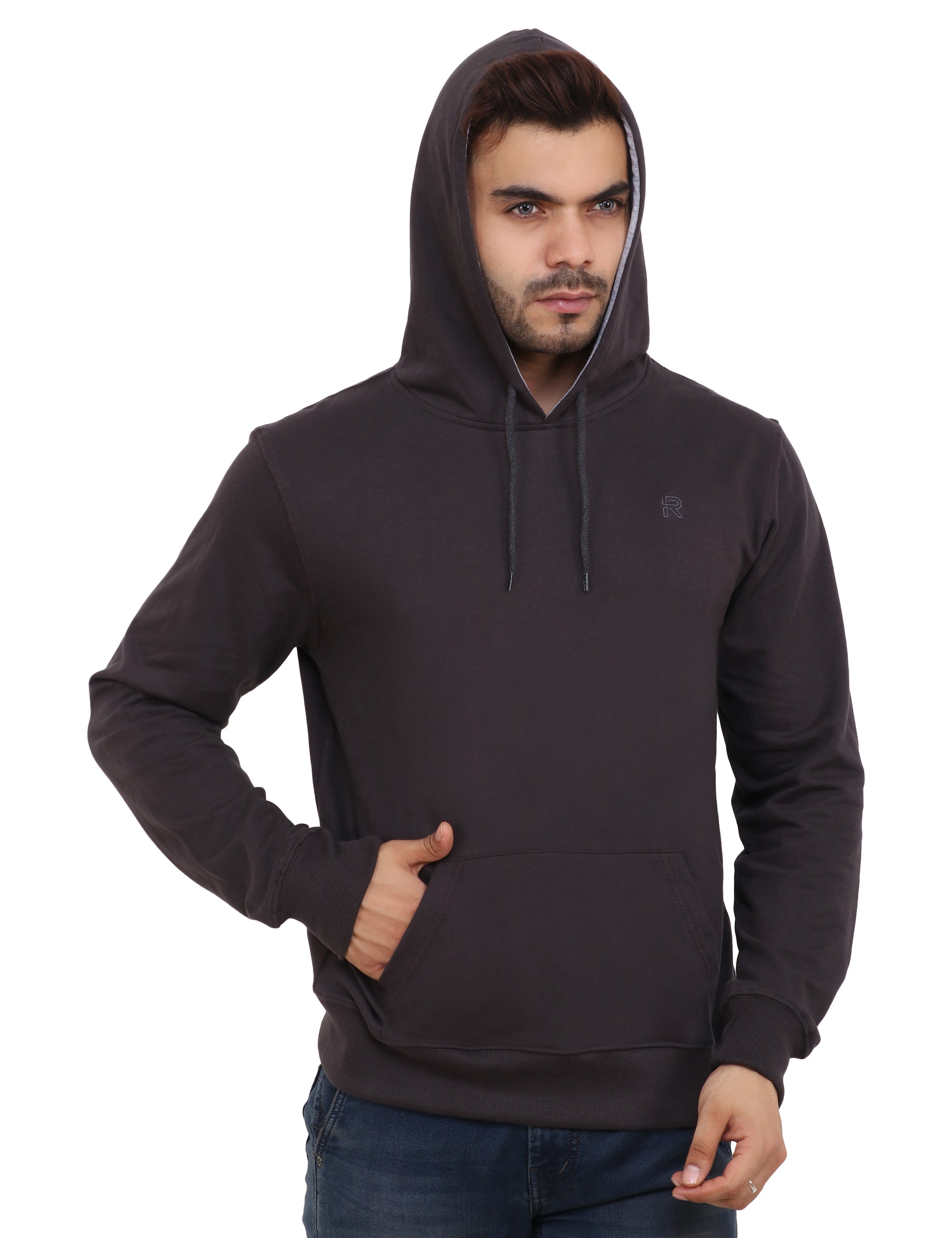 All Weather Cotton Blend Brown Hoodie
