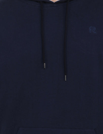 Navy Blue All weather cotton Hoodie