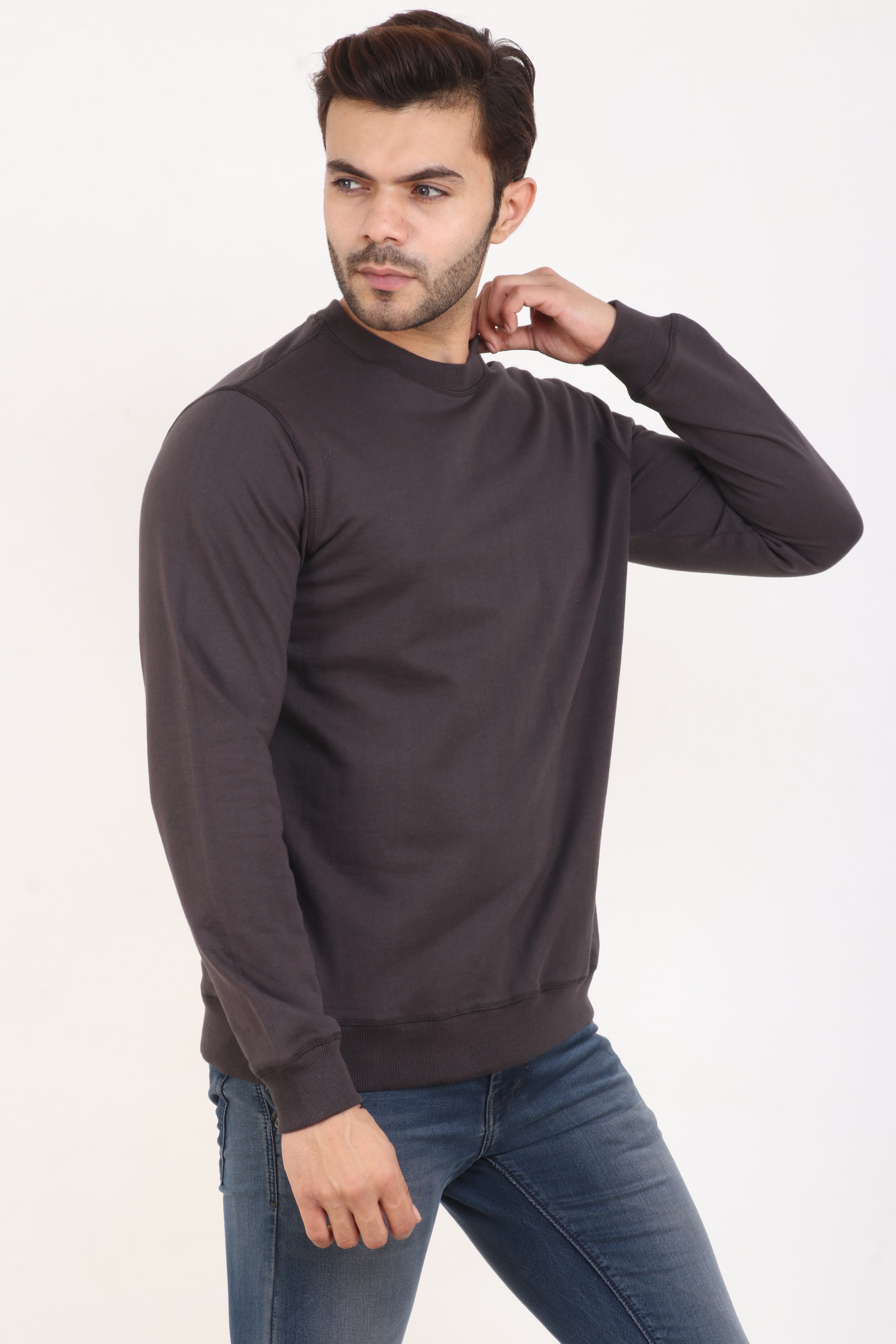 Cotton Blend Brown Sweatshirt