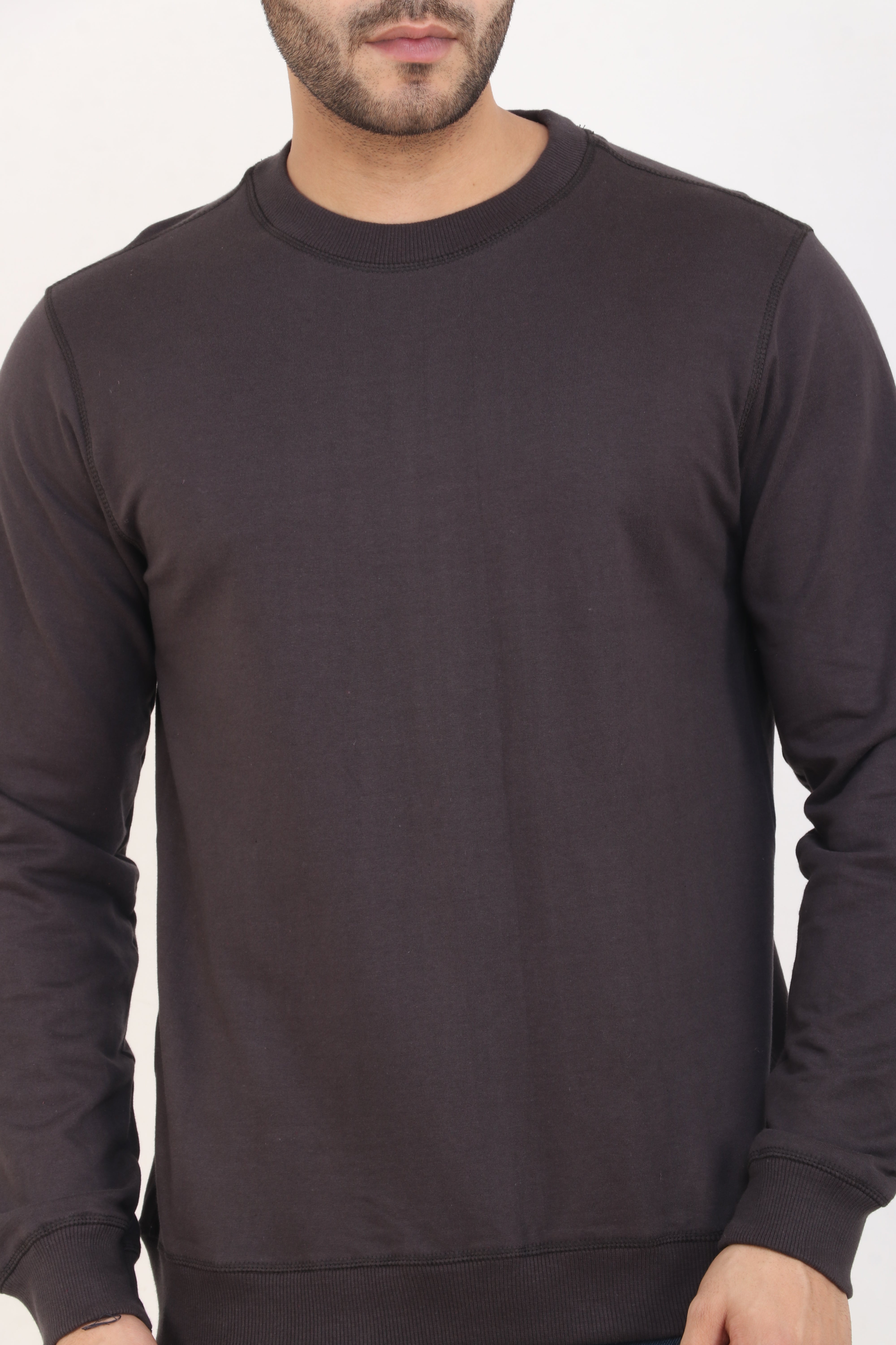 Cotton Blend Brown Sweatshirt