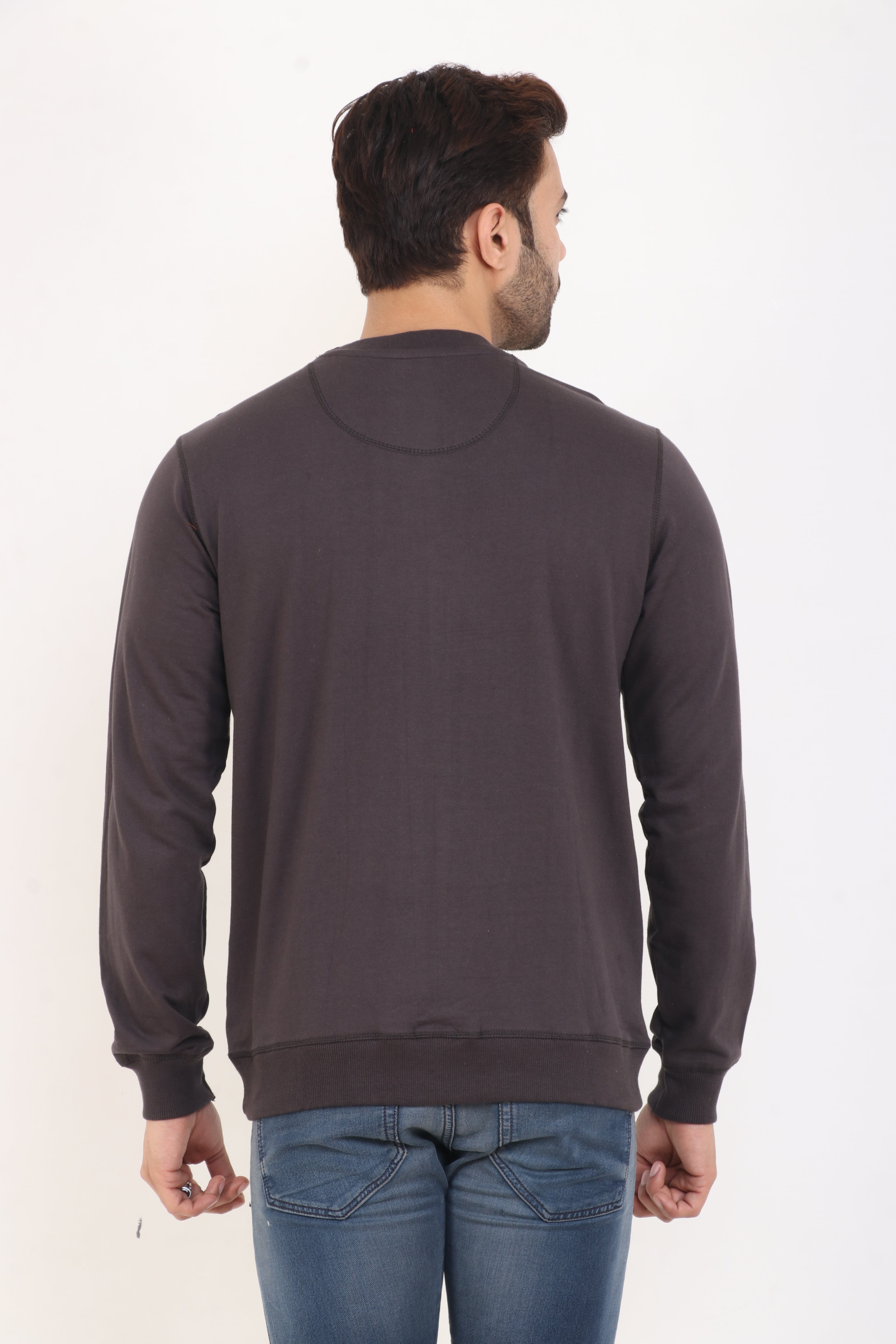 Cotton Blend Brown Sweatshirt
