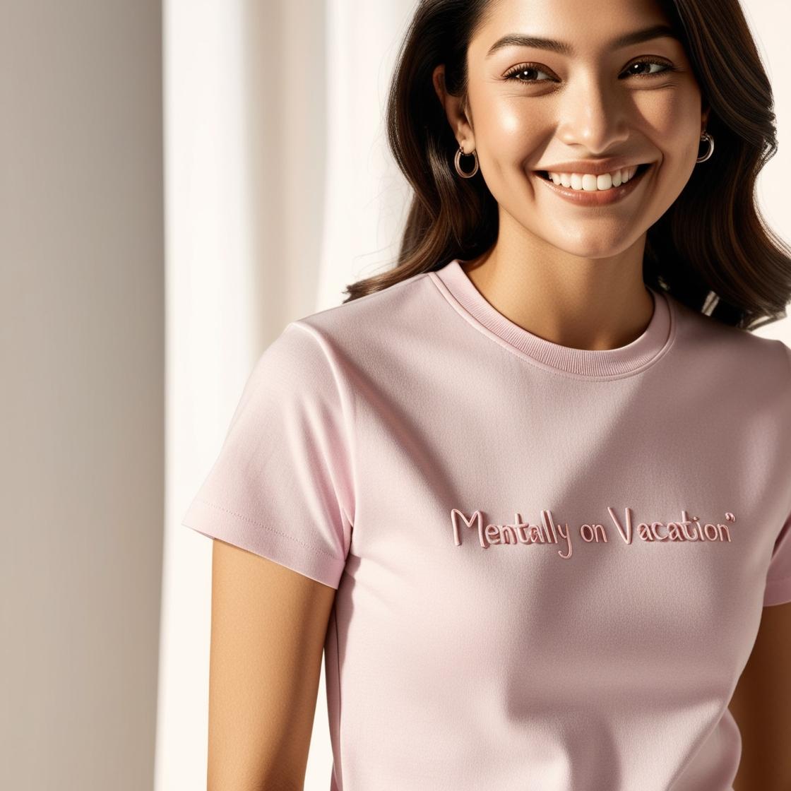 Soft & Breathable Women’s Cotton Tees – Pink Minimalist Stay Cool & Stylish
