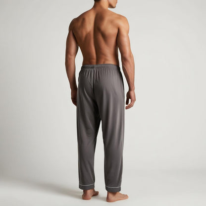 Man wearing Cotton Pyjama Side Back Profile