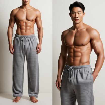 Gray Cotton Relaxed Fit Pyjama