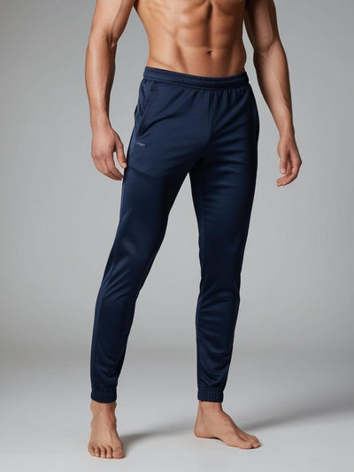 Men’s Lightweight Cotton Athletic Track Pants - Navy Blue