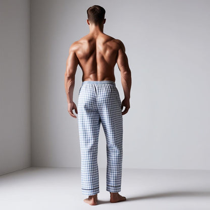 Men’s Daily Wear Checkered Cotton Pyjamas by BarelyStylish | Relaxed Fit Home & Sleepwear with Pockets
