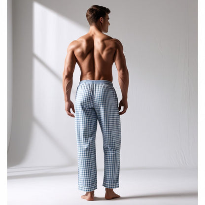 Men’s Daily Wear Checkered Cotton Pyjamas by BarelyStylish | Relaxed Fit Home & Sleepwear with Pockets