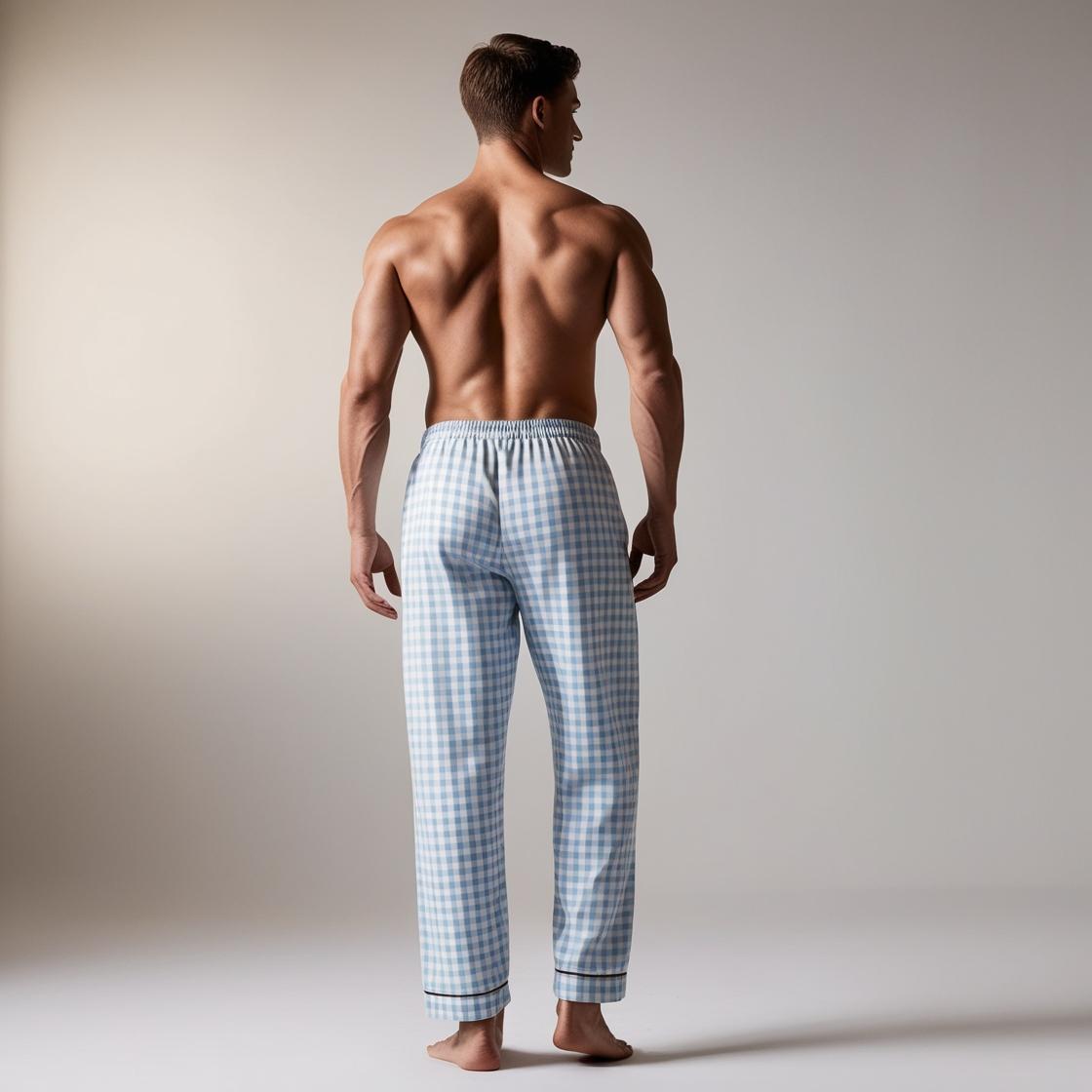 Men’s Daily Wear Checkered Cotton Pyjamas by BarelyStylish | Relaxed Fit Home & Sleepwear with Pockets
