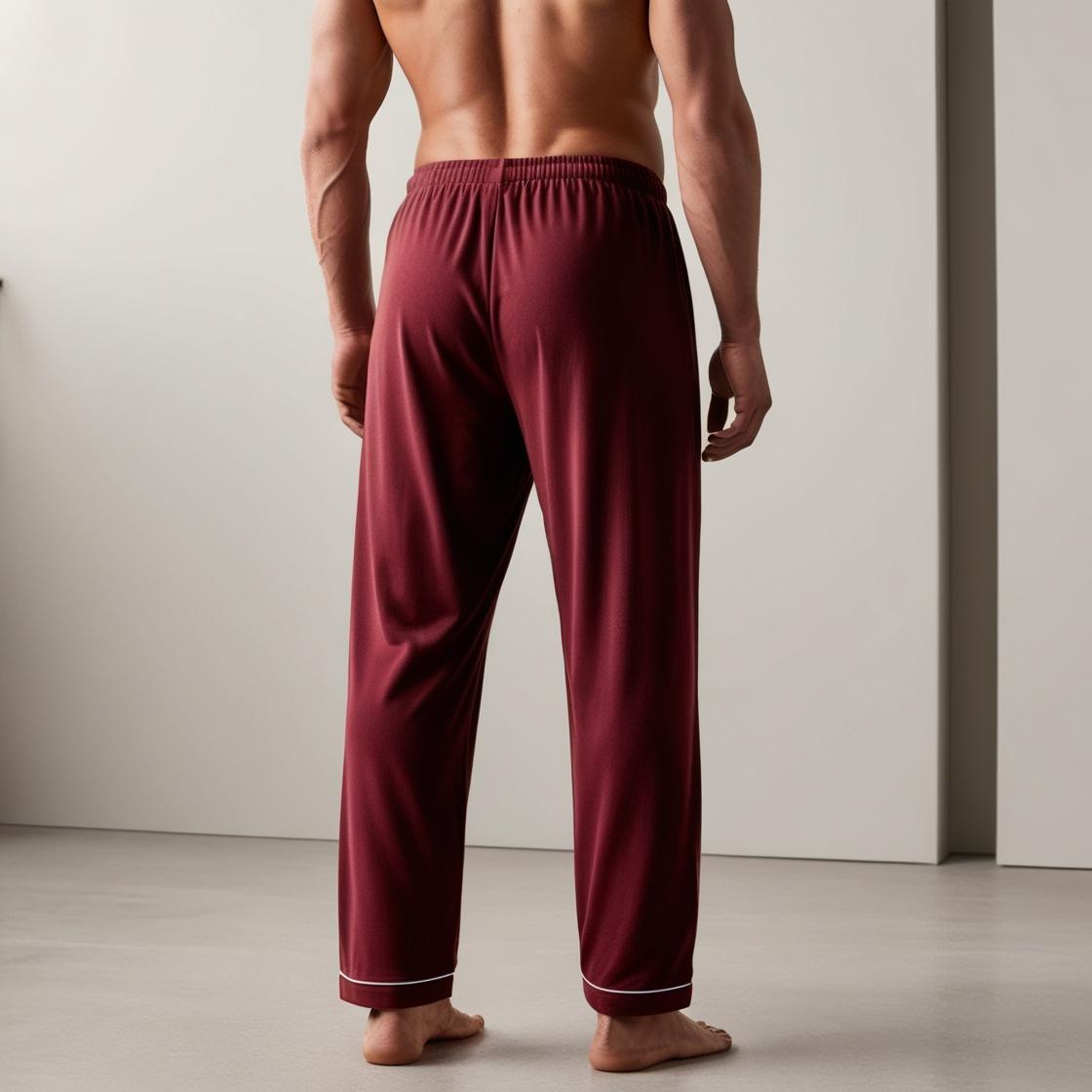 BarelyStylish Men's Cherry Cotton Pyjamas for Daily Home Wear | Comfort Fit Loungewear with Pockets