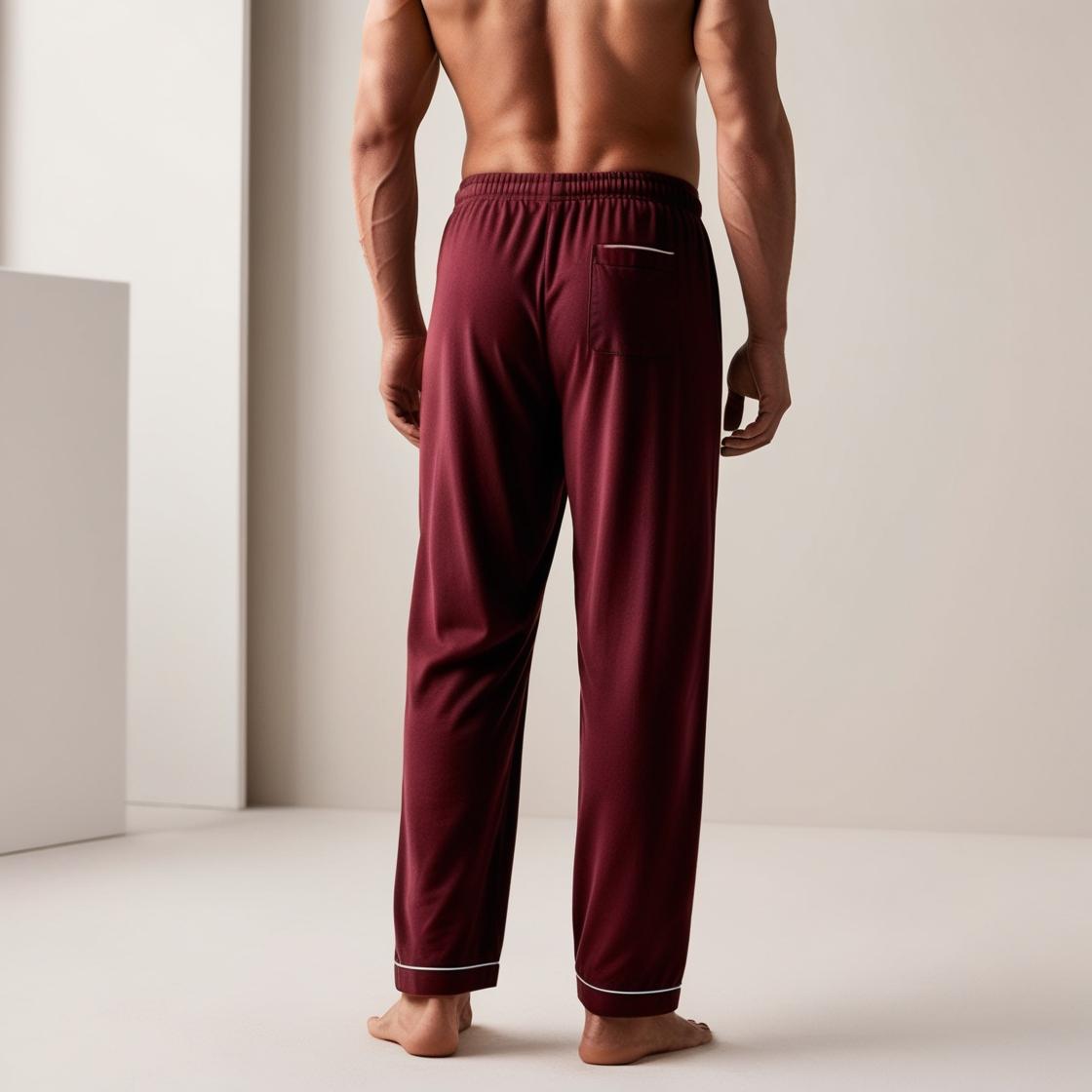 BarelyStylish Men's Cherry Cotton Pyjamas for Daily Home Wear | Comfort Fit Loungewear with Pockets