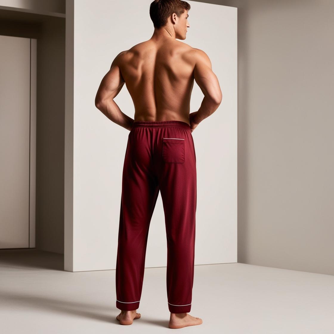 BarelyStylish Men's Cherry Cotton Pyjamas for Daily Home Wear | Comfort Fit Loungewear with Pockets
