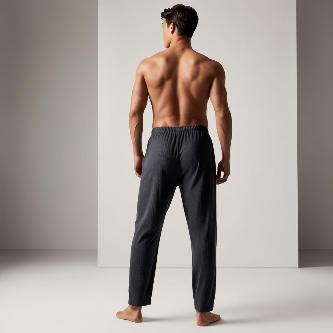 BarelyStylish Men's Dark Steel Grey Cotton Pyjamas for Daily Home Wear | Comfort Fit Loungewear with Pockets