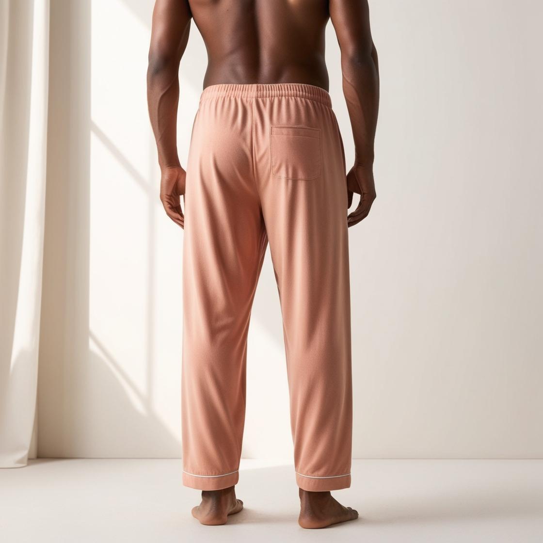 BarelyStylish Men's Peach Comfort-Fit Cotton Lowers (Pyzamas) | Soft, Breathable