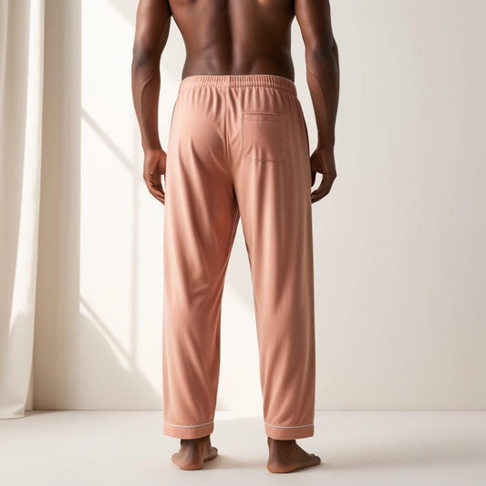 BarelyStylish Men's Peach Comfort-Fit Cotton Lowers (Pyzamas) | Soft, Breathable