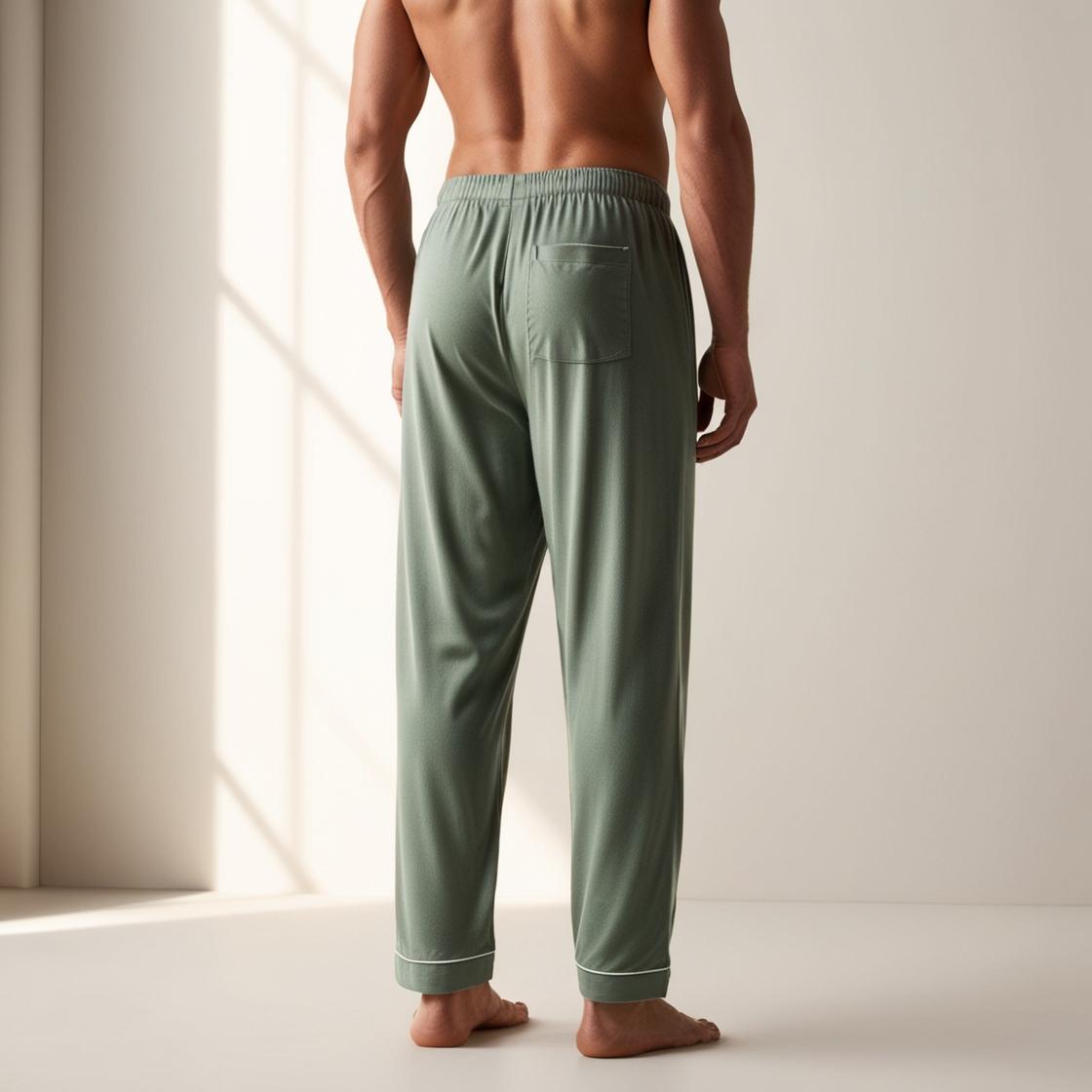 BarelyStylish Men's Pistachio Comfort-Fit Cotton Lowers (Pyzamas) | Soft, Breathable