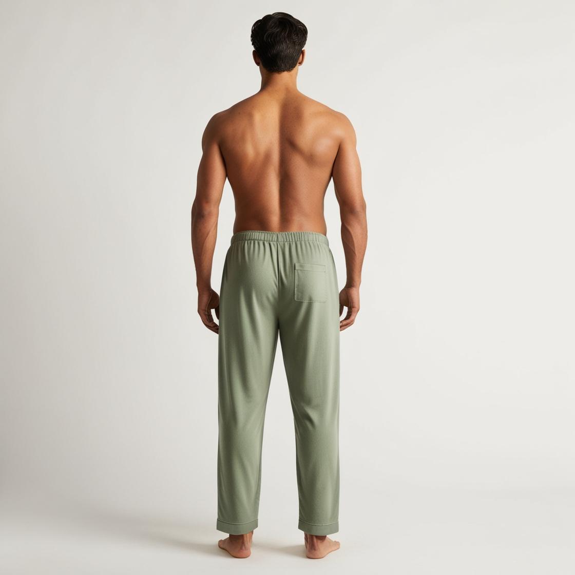 BarelyStylish Men's Pistachio Comfort-Fit Cotton Lowers (Pyzamas) | Soft, Breathable
