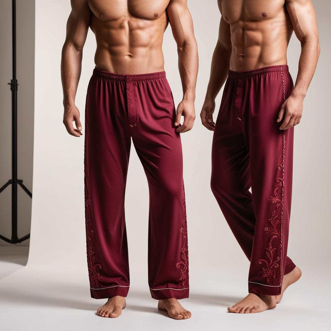 BarelyStylish Men's Cherry Cotton Pyjamas for Daily Home Wear | Comfort Fit Loungewear with Pockets