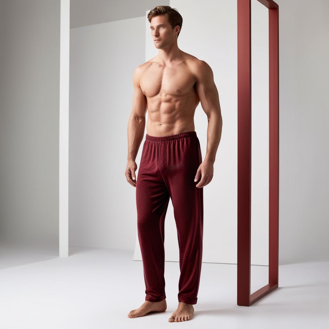 BarelyStylish Men's Cherry Cotton Pyjamas for Daily Home Wear | Comfort Fit Loungewear with Pockets