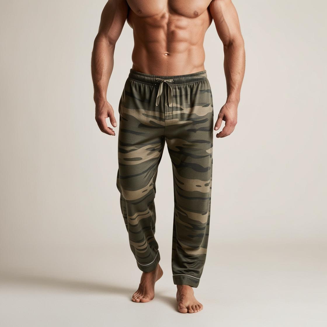 Men’s Daily Wear Military Camouflage Cotton Pyjamas by BarelyStylish | Relaxed Fit Home & Sleepwear with Pockets
