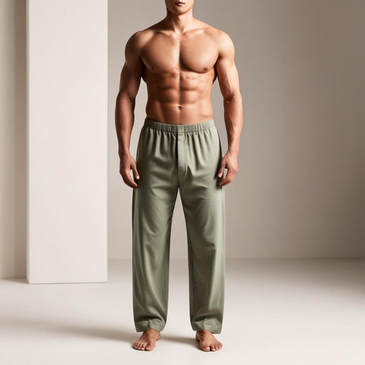 BarelyStylish Men's Pistachio Comfort-Fit Cotton Lowers (Pyzamas) | Soft, Breathable