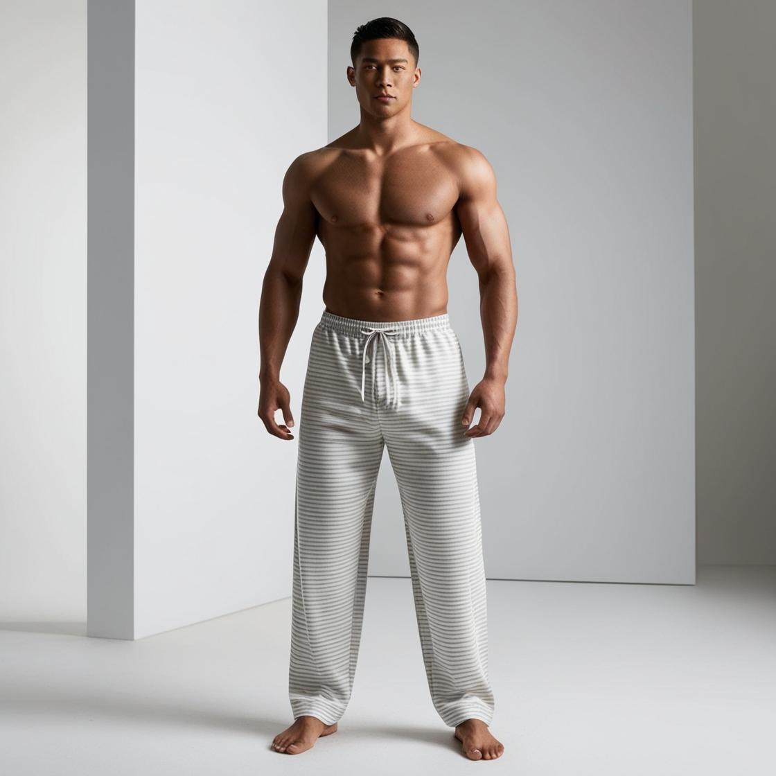 Men’s Daily Wear Stripped Cotton Pyjamas by BarelyStylish | Relaxed Fit Home & Sleepwear with Pockets