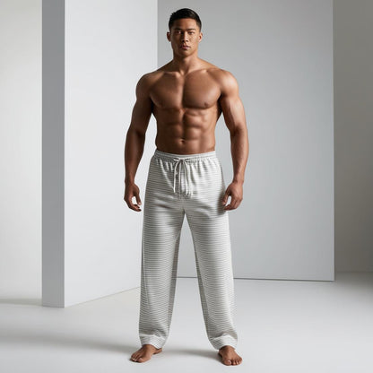 Men’s Daily Wear Stripped Cotton Pyjamas by BarelyStylish | Relaxed Fit Home & Sleepwear with Pockets