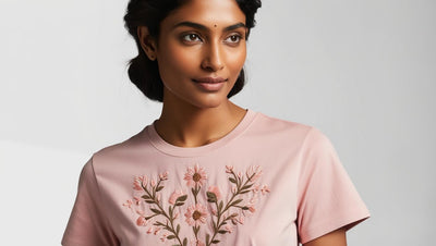Soft & Breathable Women’s Cotton Tees – Pink Floral Stay Cool & Stylish