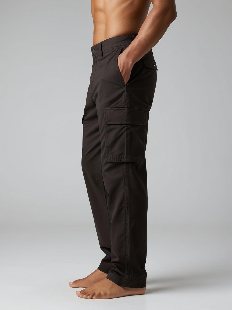 Men’s Utility Cargo Pants –  Dark Brown Versatile, Durable, and On-Trend