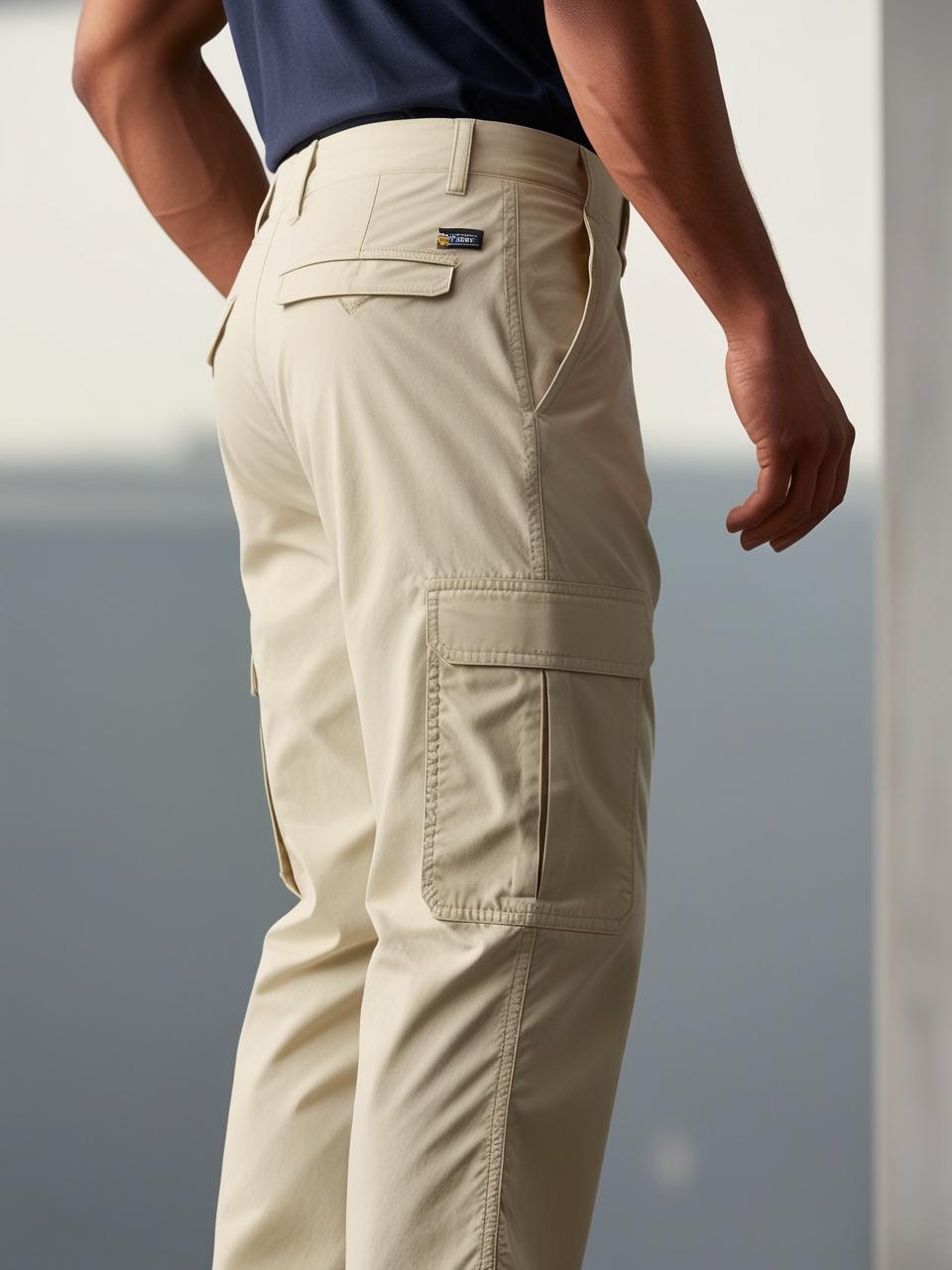 Men’s Utility Cargo Pants – Off White Versatile, Durable, and On-Trend